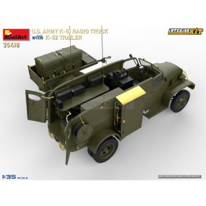 US ARMY K-51 RADIO TRUCK WITH K-52 TRAILER. INTERIOR KIT. Escala 1:35. Marca Miniart. Ref: 35418, fue utilizado en la Segunda Guerra Mundial como un medio de comunicación móvil para las fuerzas estadounidenses 2 US ARMY K-51 RADIO TRUCK WITH K-52 TRAILER. INTERIOR KIT. Escala 1:35. Marca Miniart. Ref: 35418.