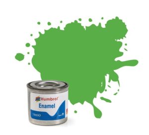 Bright green Mate ( 37 ). Bote 14 ml. Marca Humbrol. Ref: AA0037