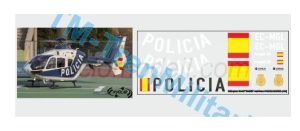 Calcas del helicóptero EC-135 "EC-MGL"Azul-blanco Policia Nacional. Escala 1:32. Marca Trenmilitaria. Ref: 000_8079