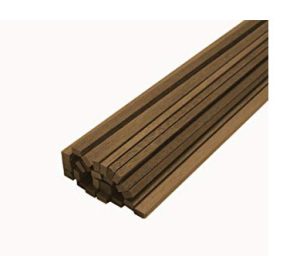 Forro madera Nogal 0.5 x 5 x 1000 mm. Paquete de 25 unidades. Marca Amati. Ref: 215065