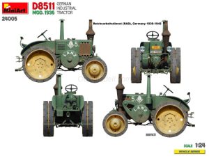 GERMAN INDUSTRIAL TRACTOR D8511 MOD. 1936. Escala 1:24. Marca Miniart. Ref: 24005