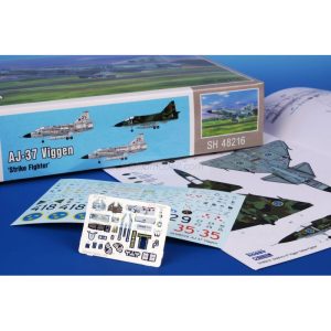 AJ-37 Viggen ‘Strike Fighter’. Escala 1:48. Marca Special Hobby. Ref: 48216, avión de combate sueco que fue desarrollado en la década de 1960 para reemplazar a varios modelos obsoletos utilizados por la Fuerza Aérea Sueca 4 AJ-37 Viggen ‘Strike Fighter’. Escala 1:48. Marca Special Hobby. Ref: 48216
