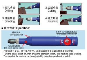 ELECTRIC GRINDER/DRILL, Taladro eléctrico inalámbrico, Marca Trumpeter. Referencia: 09953, Con su batería integrada recargable por USB, empuñadura con material aislante y versatilidad para trabajar en diferentes materiales 4 ELECTRIC GRINDER/DRILL, Taladro eléctrico inalámbrico, Marca Trumpeter. Referencia: 09953