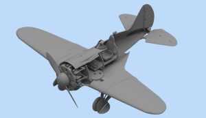 I-16 Type 24, WWII Soviet fighter. Escala 1:32. Marca ICM. Ref: 32001
