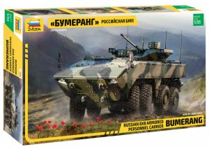 Russian 8x8 armored personnel carrier BUMERANG. Escala 1:35. Marca Zvezda. Ref: 3696