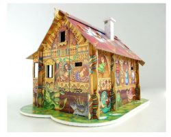 Casa de muñecas II ( chalet rojo ). Puzzle 3D de Montaje. Serie de casas de muñecas. Marca Clever Paper. Ref: 142062