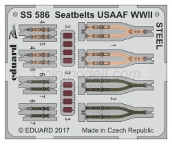 Seatbelts USAAF WWII fighters, STEEL. Escala: 1:72. Marca Eduard. Ref: SS586