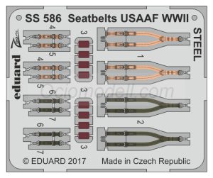Seatbelts USAAF WWII fighters, STEEL. Escala: 1:72. Marca Eduard. Ref: SS586