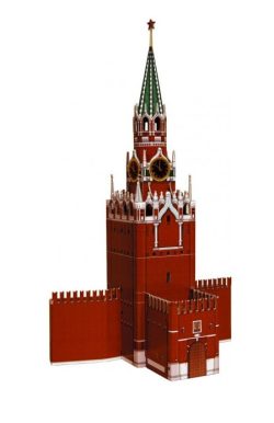Torre de Spasskaya ( kremlin - Moscú ). Puzzle 3D de Montaje. Serie de edificios históricos. Marca Clever Paper. Ref: 14219