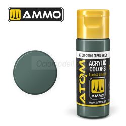 ATOM COLOR Green Grey. Nueva Fórmula. Bote 20 ml. Marca Ammo by Mig Jimenez. Ref: ATOM-20100