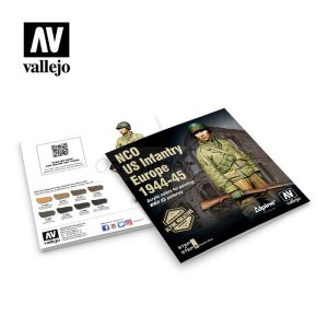 NCO US Infantry Europe 1944-45. 8 Botes 17 ml + Alpine Miniature. Marca Vallejo. Ref: 70246, 70.244