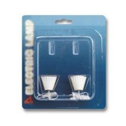 Pareja de lámparas tulipa blanca. Marca Artesanía Latina. Ref: 12743