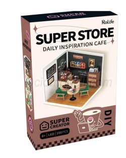 Rolife Plastic Miniature House - Daily Inspiration Cafe, Kit de montaje. Marca Diy Miniatures. Ref: DW001