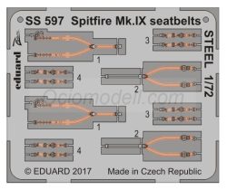 Seatbelts Spitfire Mk. IX fighters, STEEL. Escala: 1:72. Marca Eduard. Ref: SS597