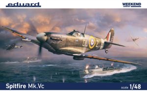 Spitfire Mk. Vc. Escala 1:48. Marca Eduard Ref: 84192, fue una de las variantes más producidas del Spitfire durante la guerra. Su motor Rolls-Royce Merlin 45 proporcionaba una potencia excepcional para su época. Fue utilizado principalmente en misiones de 3 Spitfire Mk. Vc. Escala 1:48. Marca Eduard Ref: 84192.