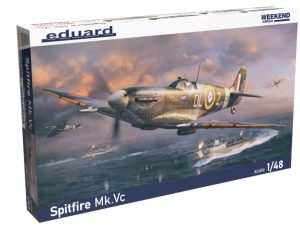Spitfire Mk. Vc. Escala 1:48. Marca Eduard Ref: 84192, fue una de las variantes más producidas del Spitfire durante la guerra. Su motor Rolls-Royce Merlin 45 proporcionaba una potencia excepcional para su época. Fue utilizado principalmente en misiones de 2 Spitfire Mk. Vc. Escala 1:48. Marca Eduard Ref: 84192.