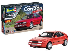 Coche 35 years of VW Corrado. Inc. pinturas y adhesivo. Escala 1:24. Marca Revell. Ref: 05666