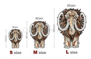 Puzzle “ Mamut ” S, madera contrachapada. 80pzs.Marca Ewa. Ref: 0226