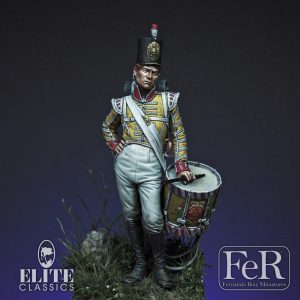 Drummer Boy 77th East Middlesex, 1808, 54mm. Marca Fer Miniatures. Ref: ELI00004, representación fiel de un soldado tamborilero de la época 2 Drummer Boy 77th East Middlesex, 1808, 54mm. Marca Fer Miniatures. Ref: ELI00004