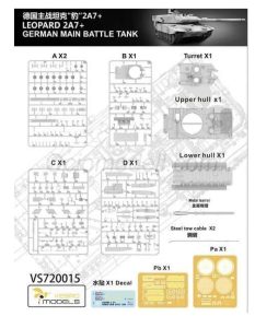Leopard 2 A7+ German MBT. Escala 1:72. Marca Vespid model. Ref: 720015
