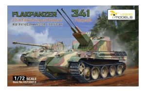Flakpanzer 341 3.7 cm Flakvierling auf Panther G. Escala 1:72. Marca Vespid model. Ref: 720013, vehículo de defensa antiaérea montado sobre el chasis del tanque Panther G 2 Flakpanzer 341 3.7 cm Flakvierling auf Panther G. Escala 1:72. Marca Vespid model. Ref: 720013