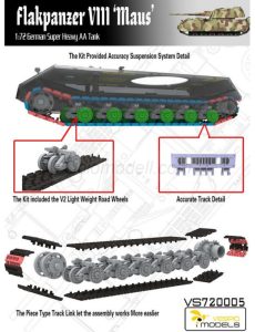 Flakpanzer VIII "Maus" German Super Heavy AA Tank. Escala 1:72. Marca Vespid model. Ref: 720005.