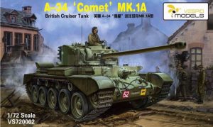 Tanque ingles Cruiser A34 Comet Mk.Ia. Escala 1:72. Marca Vespid model. Ref: 720002.