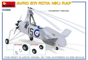 AVRO 671 ROTA Mk.1 R.A.F. Autogiro. Escala 1:35. Marca Miniart. Ref: 41008
