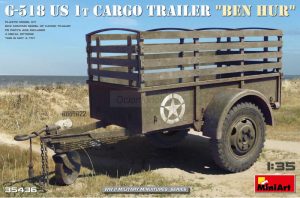 G-518 US 1t CARGO TRAILER “BEN HUR”. Escala 1:35. Marca Miniart. Ref: 35436.