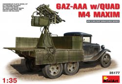 GAZ-AAA w/QUAD M4 MAXIM. Escala 1:35. Marca Miniart. Ref: 35177