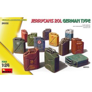 JERRYCANS 20L GERMAN TYPE. Escala 1:24. Marca Miniart. Ref: 24002