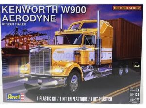 KENWORTH W900 AERODYNE. Escala 1:25. Marca Revell. Ref: 85-1507, Este modelo de camión fue introducido por Kenworth en la década de 1980 y se caracteriza por su diseño aerodinámico y su popularidad en la industria del transporte de carga 2 KENWORTH W900 AERODYNE. Escala 1:25. Marca Revell. Ref: 85-1507