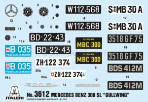MERCEDES-BENZ 300 SL GULLWING. Esca 1:16. Marca Italeri. Ref: 3612-benz-300-sl-gullwing-esca-116-marca-italeri-ref-3612[1]