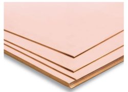 Plancha de Cobre 400 x 200 mm, 0.50 mm, 1und. Marca Dismoer. Ref: 33302