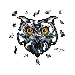 Puzzle Búho Real (S) con 125 piezas, madera contrachapada.Marca Ewa. Ref: 0354