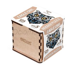 Puzzle Búho Real (S) con 125 piezas, madera contrachapada.Marca Ewa. Ref: 0354