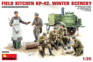 Set de cocina KP-42, escena de invierno. Escala 1:35. Marca Miniart. Ref: 35098