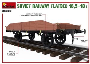 SOVIET RAILWAY FLATBED 16,5-18t. Escala 1:35. Marca Miniart. Ref: 35303