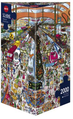 Train Station. Puzzle vertical, 2000 pz. Marca Heye. Ref: 29730