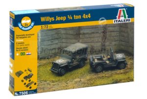 WILLYS JEEP 1/4 TON 4X4 - FAST ASSEMBLY. Escala 1:72. Marca Italeri. Ref: 7506