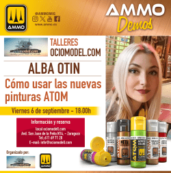 TALLERES OCIOMODELL – Cómo usar las nuevas pinturas ATOM, por ALBA OTIN - CAMBIO DE FECHA 06/09/24 VIERNES TARDE AVISAREMOS CON MAS DETALLES.