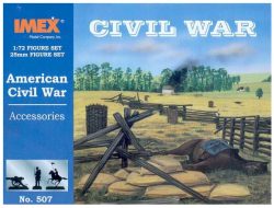 Accesorios de la guerra civil Americana. Escala 1:72. Marca Imex. Ref: IM507