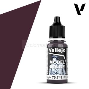 Acrilico Model Color, Purpura Oscuro ( 49 ). Bote 17 ml. Marca Vallejo. Ref: 70749, 70.749, se puede mezclar con agua, diluyente (70.524) o Glaze Mediums (70.596) para obtener diferentes efectos y acabados. 2 Acrilico Model Color, Purpura Oscuro ( 49 ). Bote 17 ml. Marca Vallejo. Ref: 70749, 70.749
