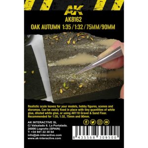 OAK AUTUMN LEAVES 1:35 / 1:32 / 75mm / 90mm (7gr. Bag). Marca AK Interactive. Ref: AK8162