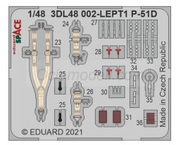 P-51D-5 SPACE. Escala: 1:48. Marca Eduard. Ref: 3DL48002.