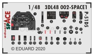 P-51D-5 SPACE. Escala: 1:48. Marca Eduard. Ref: 3DL48002.