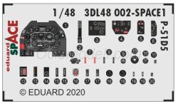 P-51D-5 SPACE. Escala: 1:48. Marca Eduard. Ref: 3DL48002.