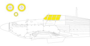 Papel de Enmascarar Hurricane Mk. IIb. Escala 1:32. Marca Eduard. Ref: JX305, accesorio esencial para los entusiastas de la aviación militar que buscan un acabado preciso y detallado en sus maquetas. 2 Papel de Enmacarar Hurricane Mk. IIb. Escala 1:32. Marca Eduard. Ref: JX305