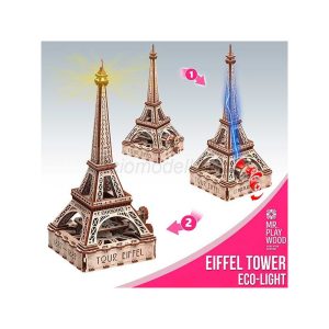 Torre Eiffel (Eco - light) 163 piezas, madera contrachapada. Marca Mr.playwood. Ref: 10205.
