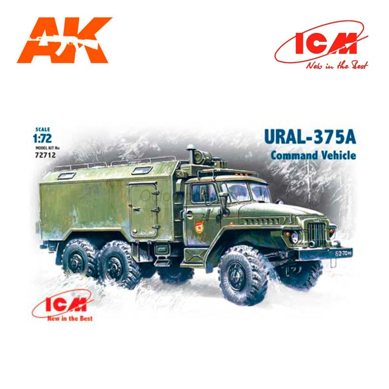 Maquette Militaire Ural 375A Véhicule De Commandement Au 1/72 - ICM 72712 - Kit En Plastique à Monter Et Peindre - 8